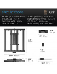AC Infinity Ionframe EVO4 Led kweeklamp 300W
