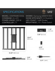 AC Infinity Ionframe EVO6 Led kweeklamp 500W