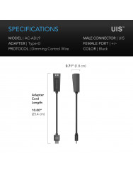 AC Infinity UIS Lighting Adapter Type-D, voor LED-kweeklampen met dimbare drivers