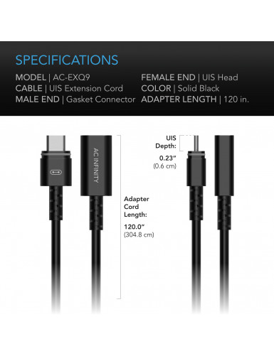 AC Infinity UIS Haakse Verlengkabel – Slimme Ruimtebesparing voor je kweektent