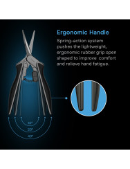AC Infinity Snoeischaar van roestvrij staal, ergonomisch, lichtgewicht, 16,7 cm gebogen bladen