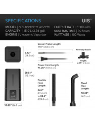 AC Infinity Cloudforge T7, luchtbevochtiger 15 liter