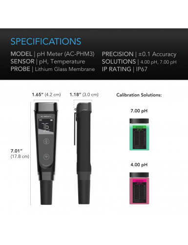 AC Infinity Digitale pH-Meter Kit – Precisie voor een Optimaal Kweekklimaat