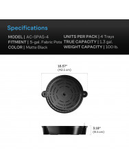 AC Infinity – Zelfbewaterende Stoffen Pot Basis, 4-pack