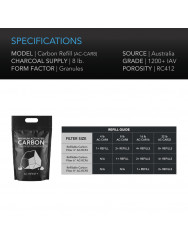 AC Infinity actieve kool navulpakket, 1200+ IAV actieve kool, 3.6 kg