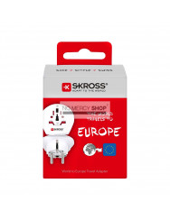 Travel Adapter World-to-Europe Earthed