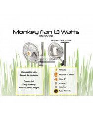 Secret Jardin Monkey Fan 15 CM (6") - 16W